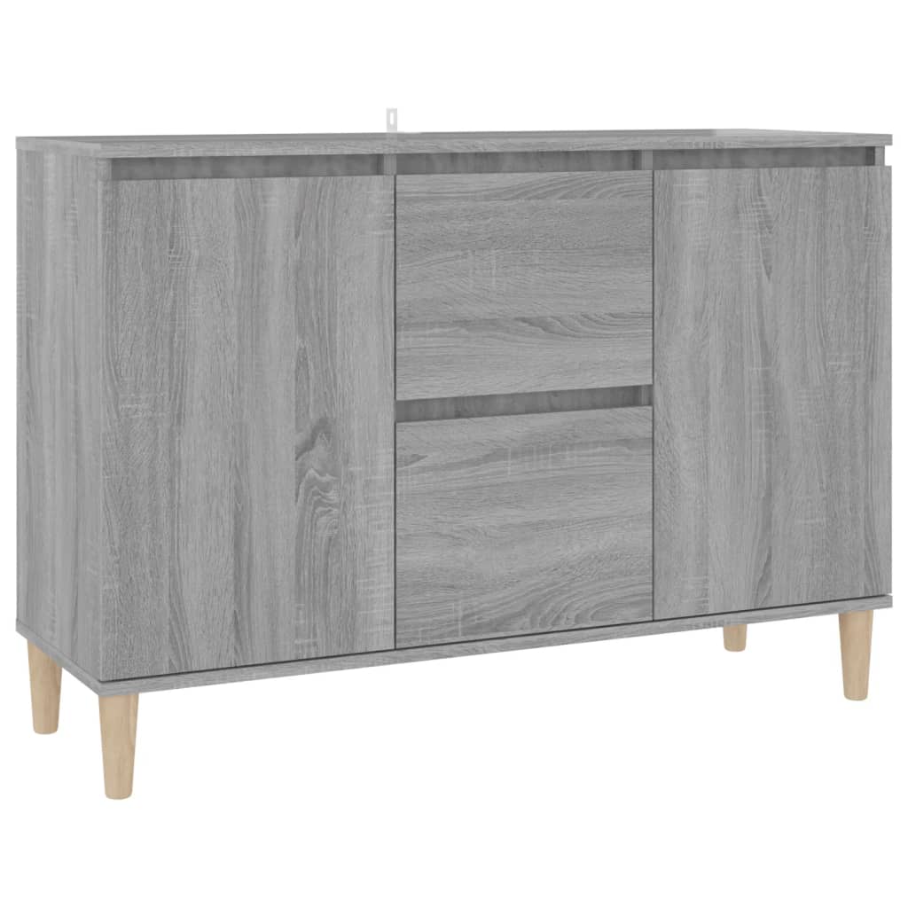 skænk 101x35x70 cm konstrueret træ grå sonoma-eg