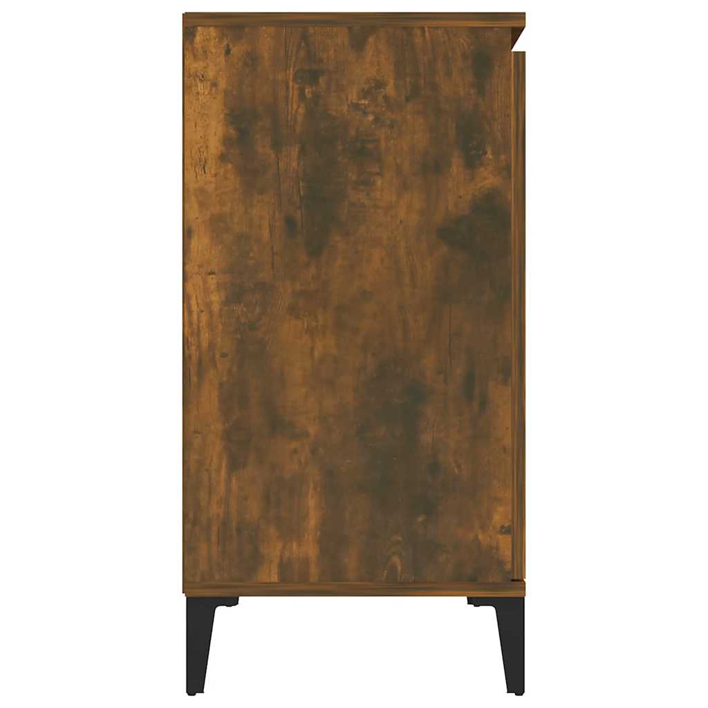 skænk 102x35x70 cm konstrueret træ røget egetræsfarve