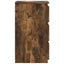 sengeborde 2 stk. 40x35x62,5 cm konstrueret træ røget egetræ