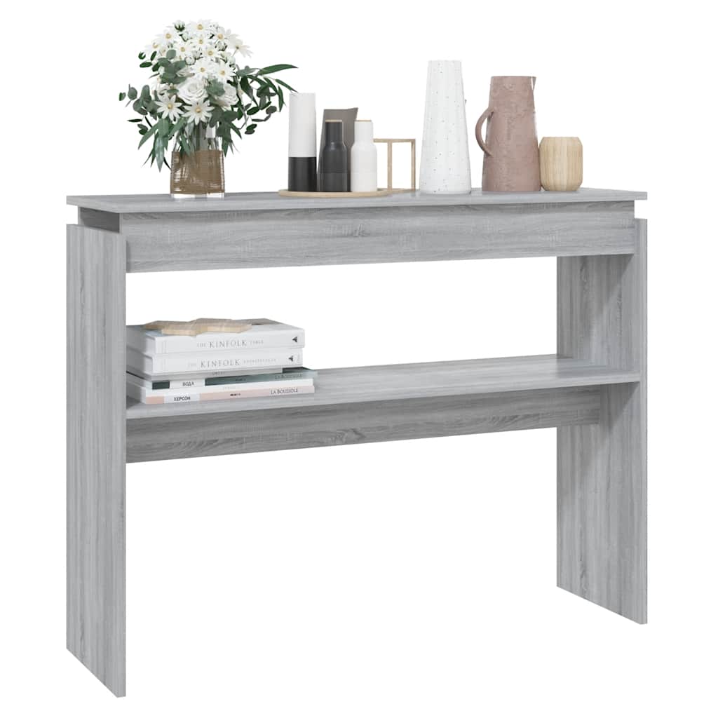 sofabord 102x30x80 cm konstrueret træ grå sonoma-eg