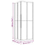 brusekabine 80x80x180 cm sikkerhedsglas stribet sort