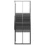 brusekabine 90x70x180 cm sikkerhedsglas stribet sort