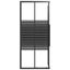 brusekabine 90x70x180 cm sikkerhedsglas stribet sort