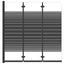 foldbar brusevæg 3 paneler 130x130 cm sikkerhedsglas sort