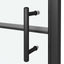 brusedør 81x195 cm halvmatteret hærdet glas sort