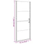 brusedør 91x195 cm halvmatteret hærdet glas sort