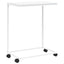 sidebord med hjul 55x35x70 cm konstrueret træ hvid