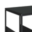 sidebord med hjul 55x36x63,5 cm konstrueret træ sort