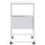 sidebord med hjul 55x36x63,5 cm konstrueret træ hvid