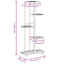 blomsterstativ 5 niveauer med hjul 44x23x100 cm jern hvid