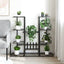 blomsterstativ 94,5x25x89 cm jern sort