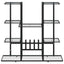 blomsterstativ 94,5x25x89 cm jern sort
