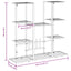 blomsterstativ 94,5x25x89 cm jern sort