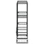 blomsterstativ med hjul 94,5x24,5x91,5 cm jern sort