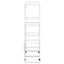blomsterstativ med hjul 94,5x24,5x91,5 cm jern hvid