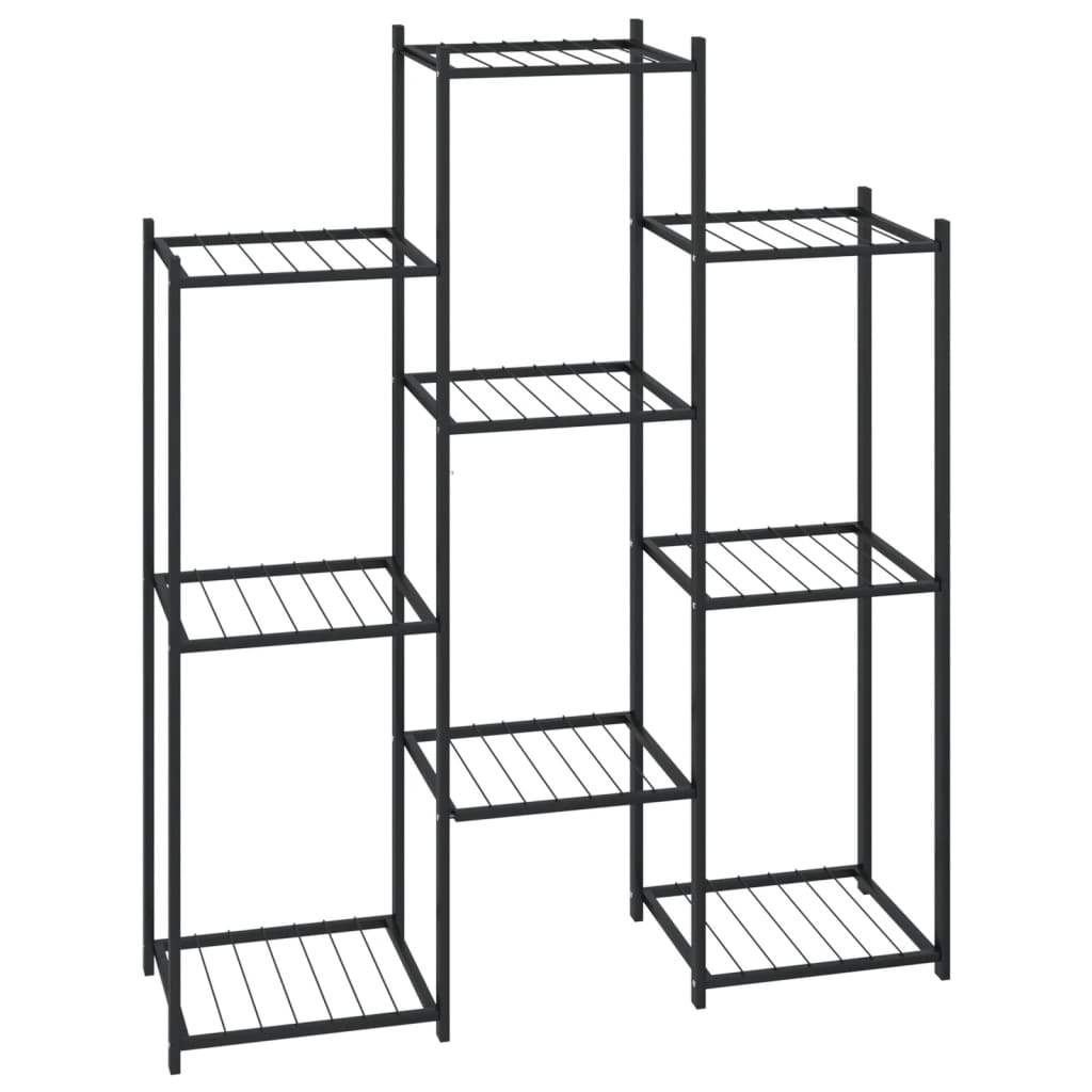 blomsterstativ 85x25x100 cm jern sort