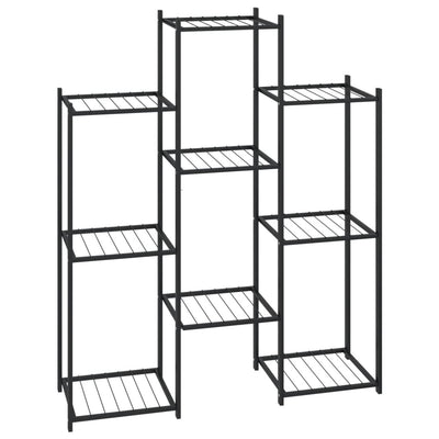 blomsterstativ 85x25x100 cm jern sort