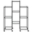 blomsterstativ med hjul 83x25x103,5 cm jern sort