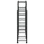 blomsterstativ med hjul 83x25x103,5 cm jern sort