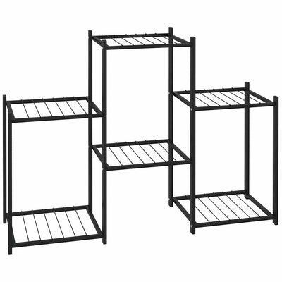 blomsterstativ 83x25x60 cm jern sort