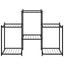 blomsterstativ 83x25x60 cm jern sort