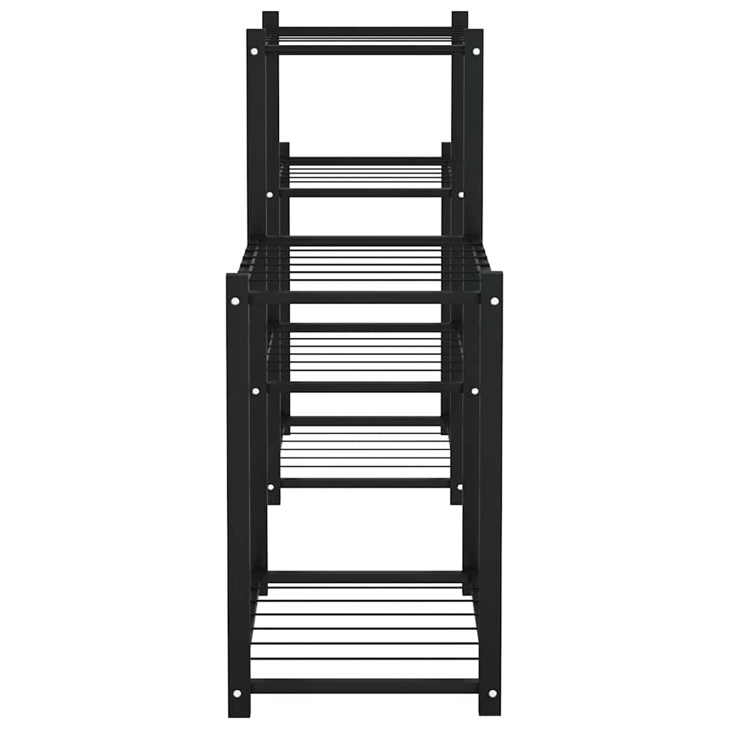 blomsterstativ 83x25x60 cm jern sort