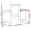blomsterstativ 83x25x60 cm jern sort