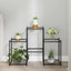 blomsterstativ 83x25x60 cm jern sort