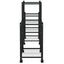 blomsterstativ med hjul 83x25x63,5 cm jern sort