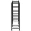 blomsterstativ med hjul 83x25x83,5 cm jern sort