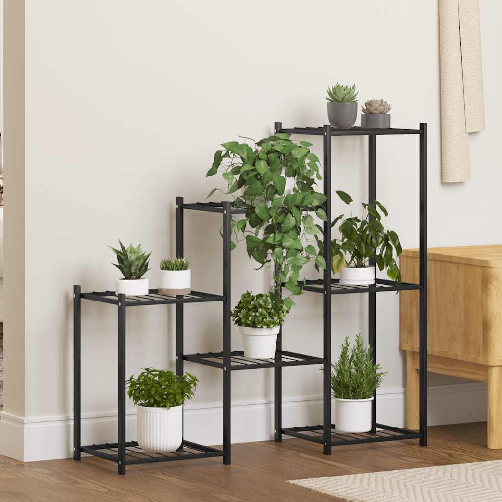 blomsterstativ 83x25x80 cm jern sort billede