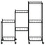 blomsterstativ med hjul 83x25x83,5 cm jern sort