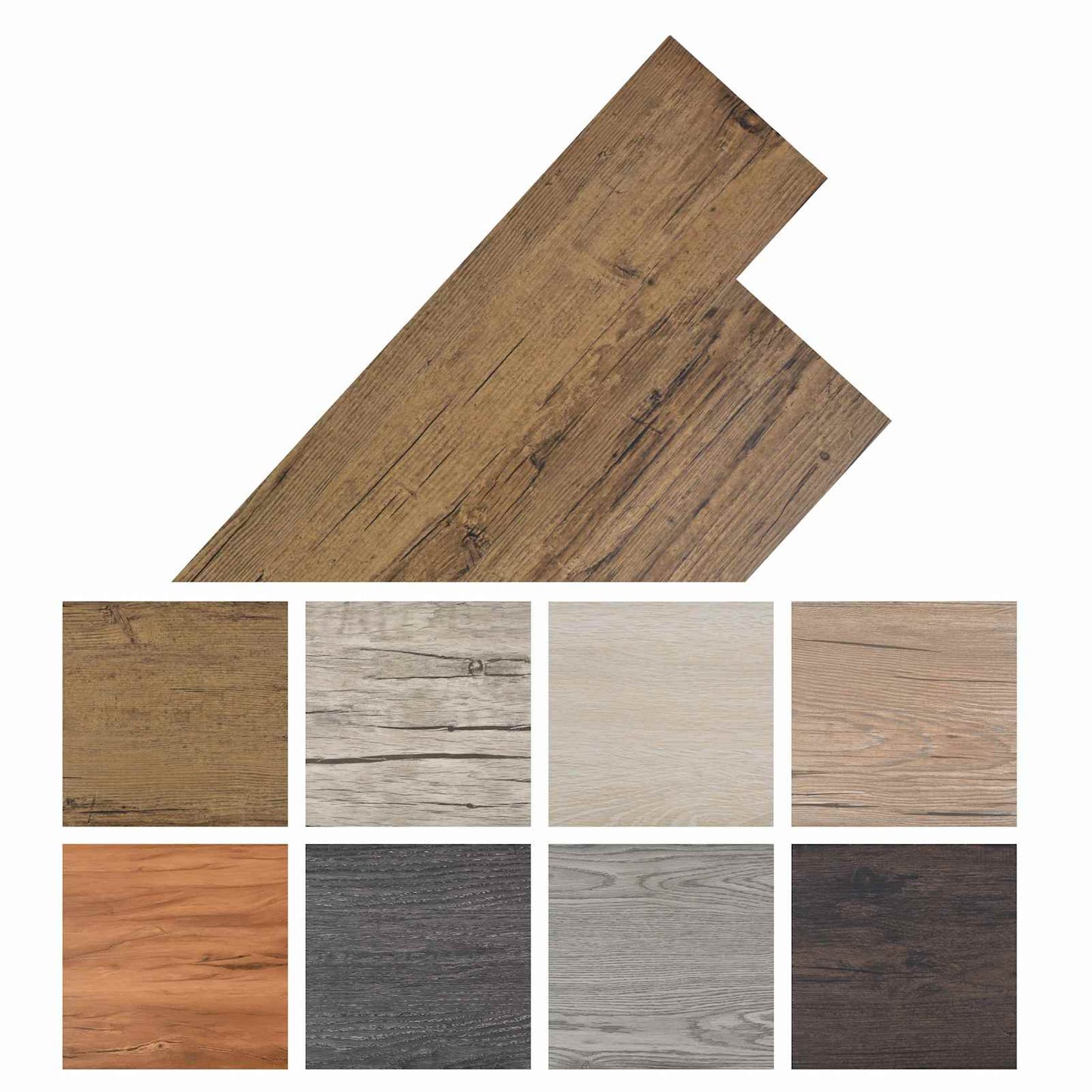 Gulvplanker 18 pcs Valnøddebrun 2,51 m² PVC