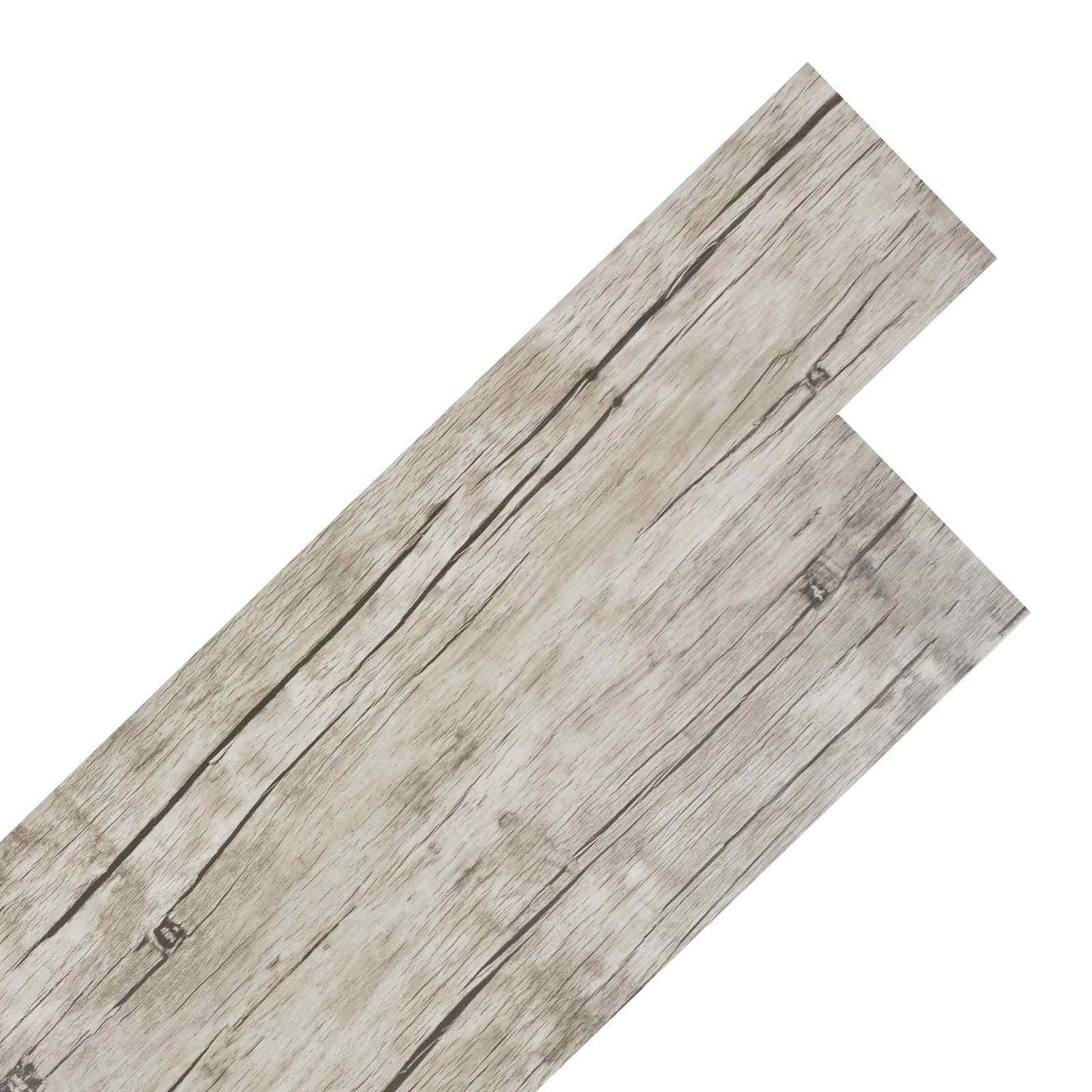 Gulvplanker 2,51 m² 18 pcs PVC Eg hvidvasket