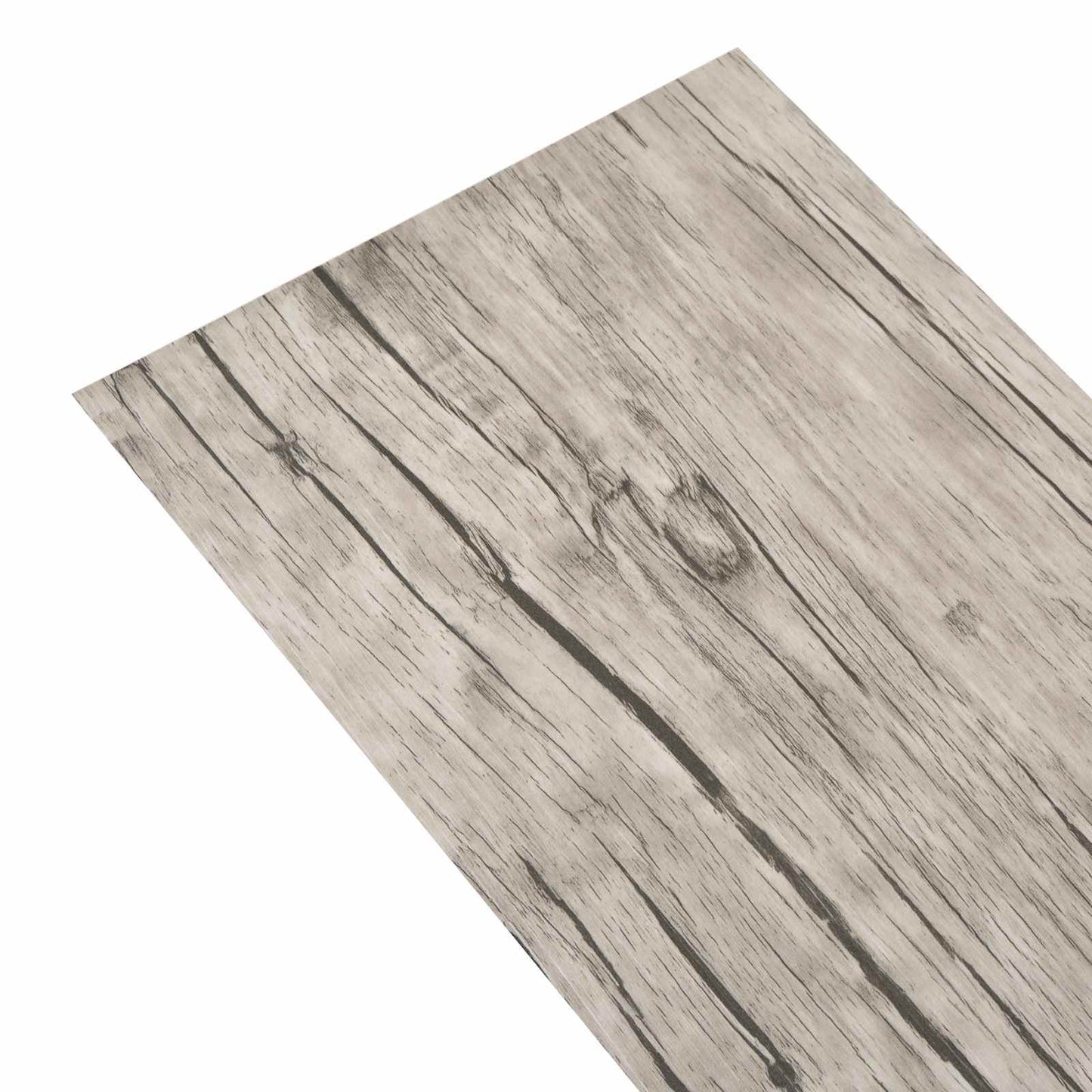 Gulvplanker 2,51 m² 18 pcs PVC Eg hvidvasket