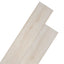 Gulvplanker 18 pcs Eg Klassisk Hvid 2,51 m² PVC