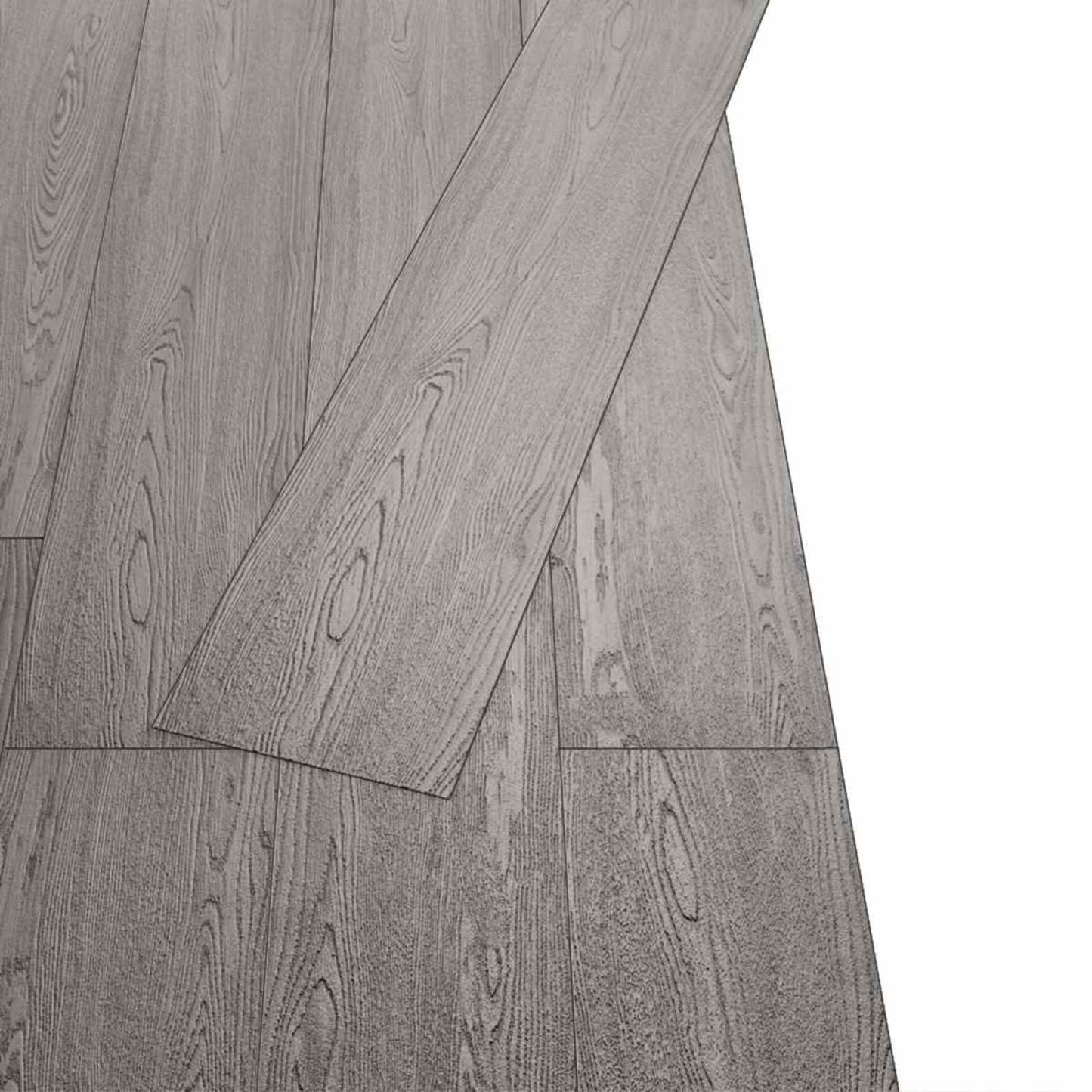 Gulvplanker 18 pcs Mørkegrå 2,51 m² PVC