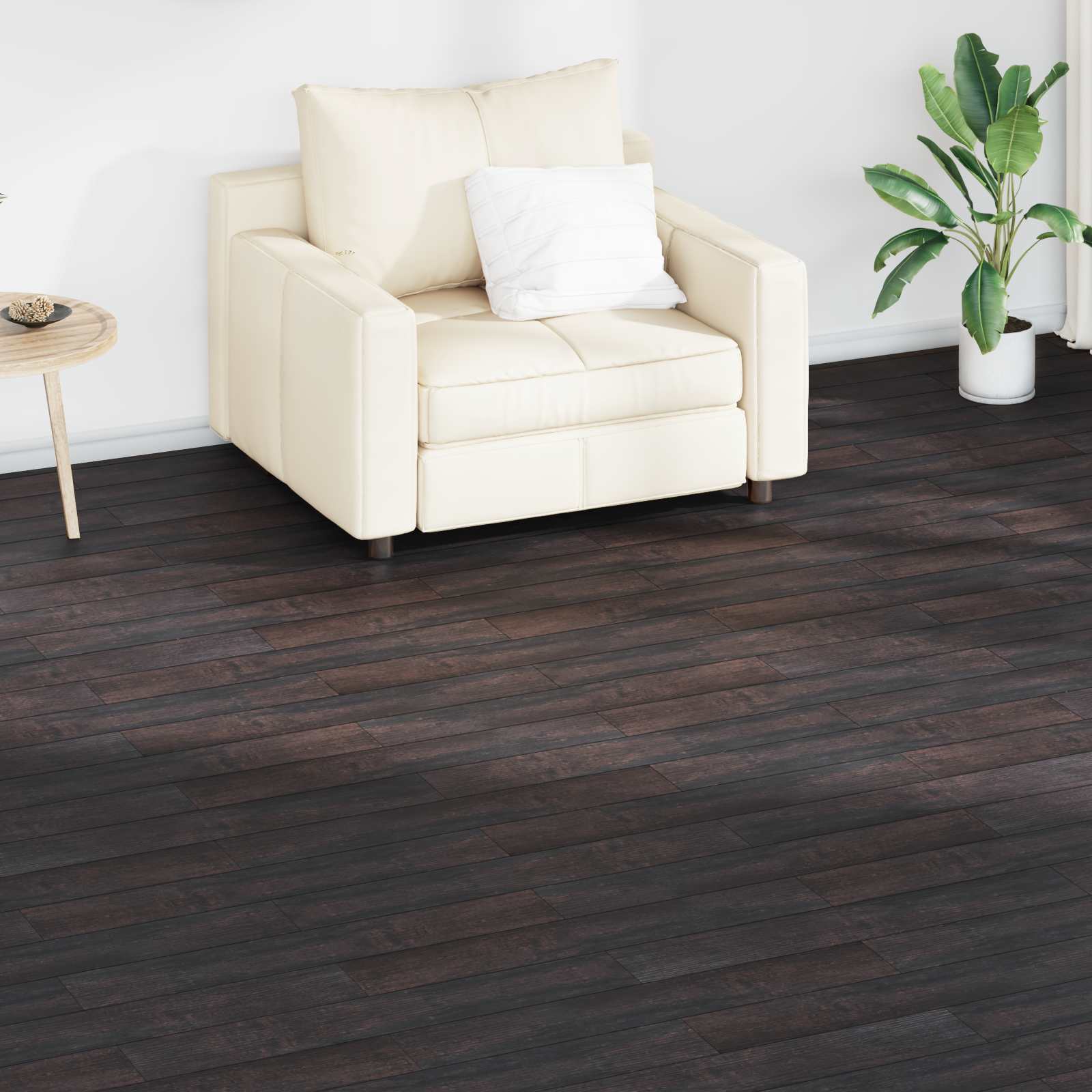 Gulvplanker 18 pcs Mørk Brun 2,51 m² PVC billede