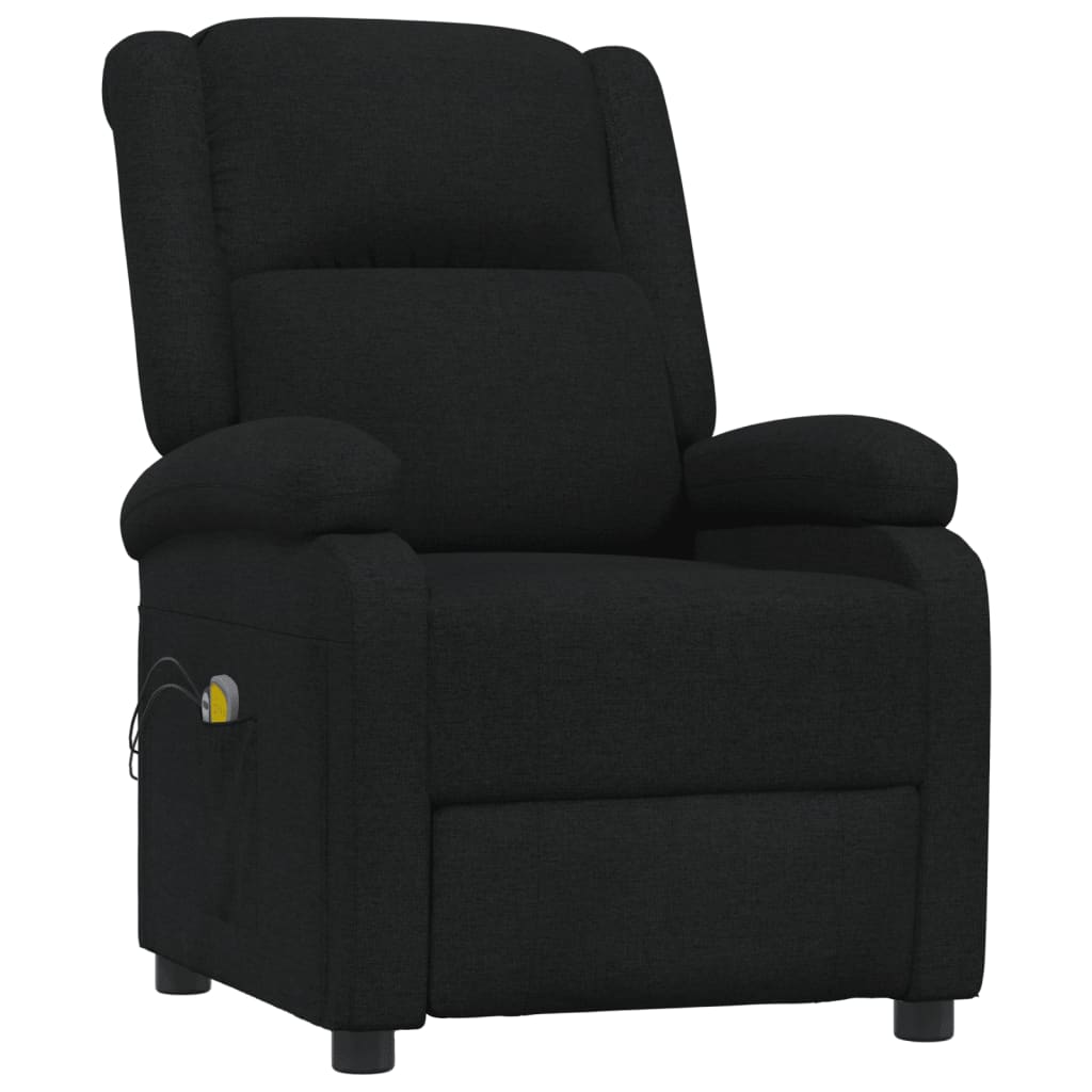 eldrevet massagestol stof sort