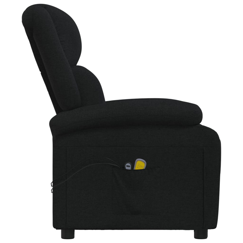 eldrevet massagestol stof sort