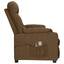 eldrevet massagestol stof brun