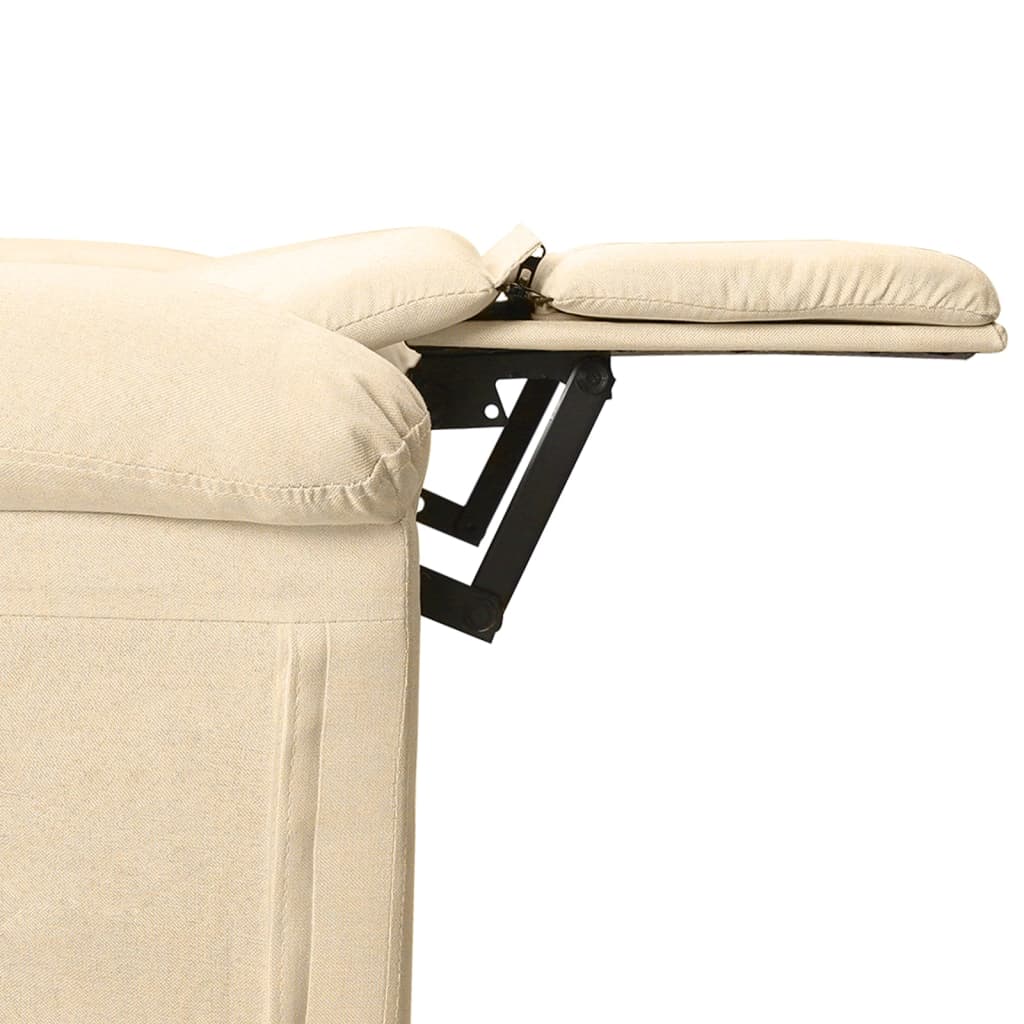 eldrevet massagestol stof cremefarvet