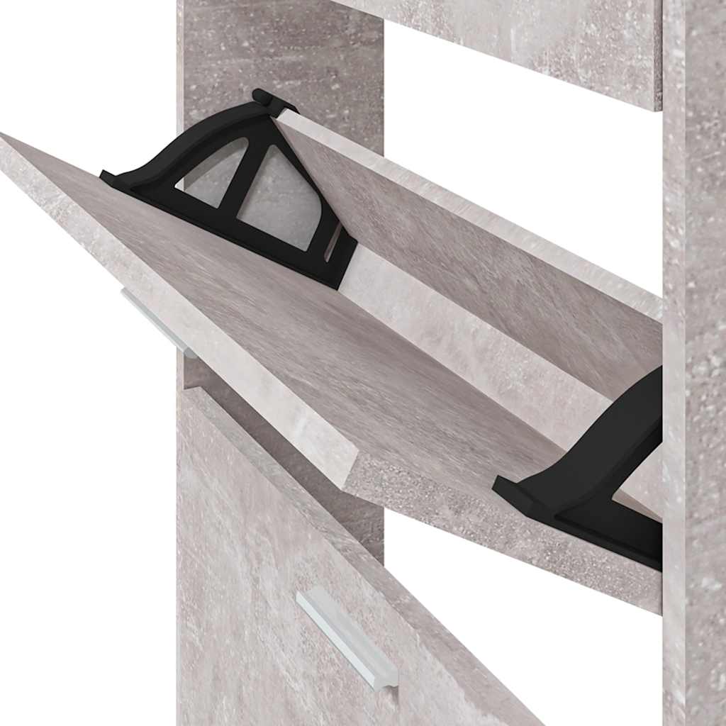 skoskab 59x17x108 cm konstrueret træ betongrå