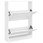 skoskab hvid 59x17x81 cm konstrueret træ