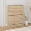 skoskab egetræ 59x17x81 cm konstrueret træ