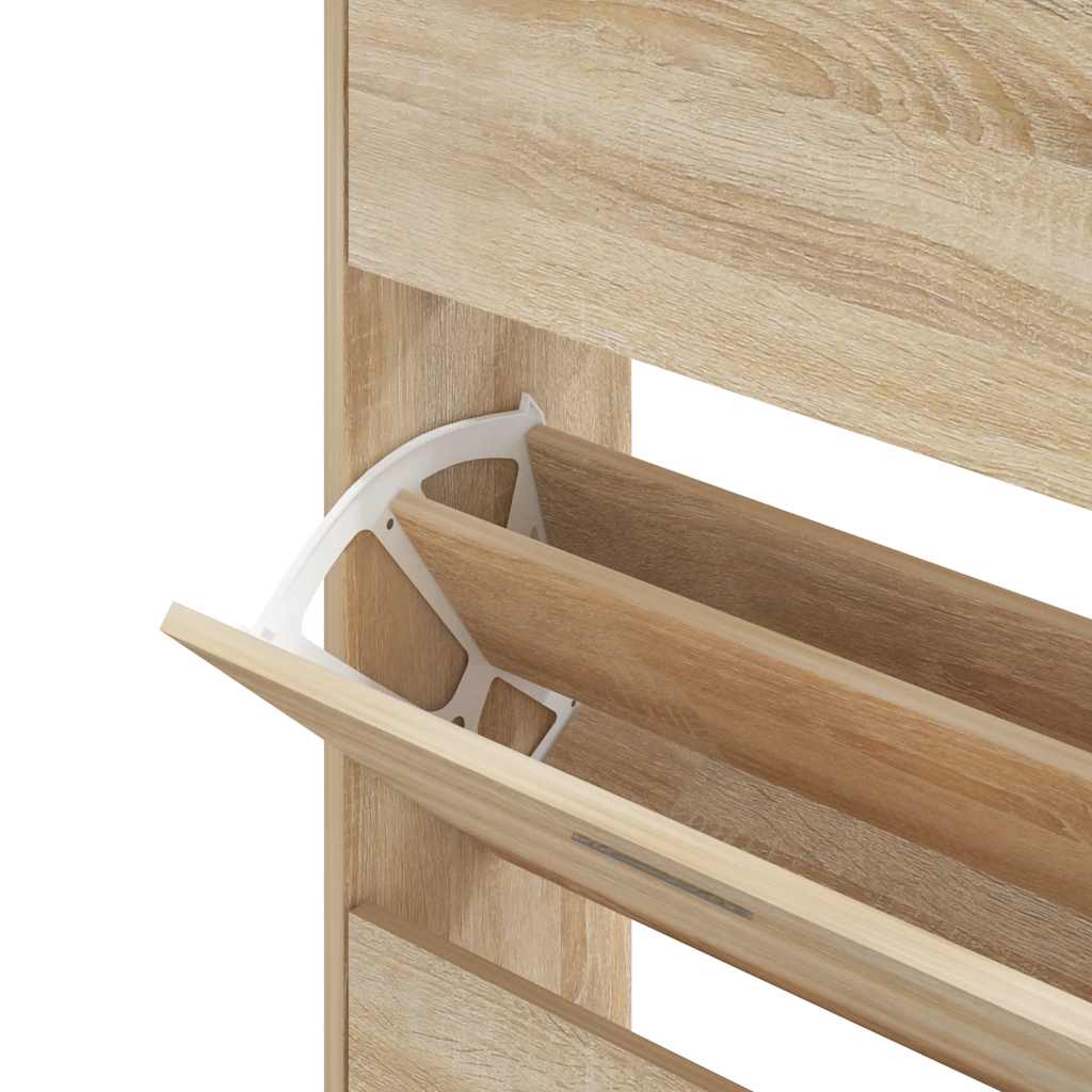 skoskab 63x24x147 cm konstrueret træ sonoma-eg