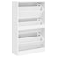 skoskab 63x24x103 cm konstrueret træ hvid