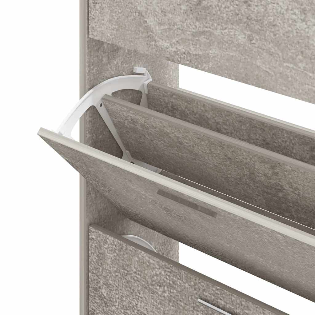 skoskab 63x24x103 cm konstrueret træ betongrå