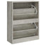 skoskab 63x24x81 cm konstrueret træ betongrå