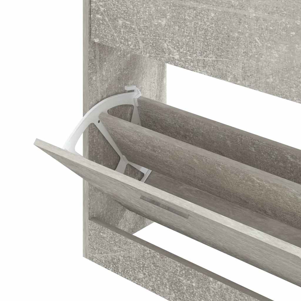 skoskab 63x24x81 cm konstrueret træ betongrå